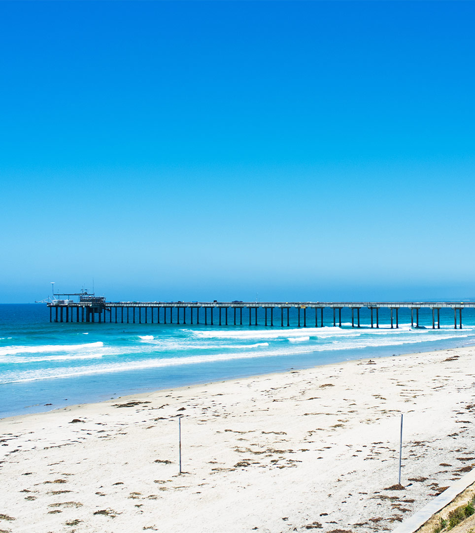 Enjoy Miles of pristine San Diego coastline